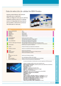 Guía de selección de calidad de BDH Prolabo - 868121. vwr