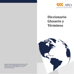 Diccionario de términos - Agencia Peruana de Cooperación