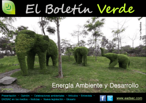 Boletín Verde setiembre 2013 - Energia, Ambiente y Desarrollo