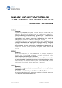 Consultas Vinculantes DGT Modelo 720 Declaración de bienes y