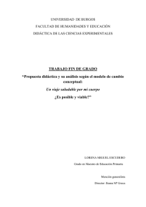 TRABAJO FIN DE GRADO “Propuesta didáctica y su análisis según