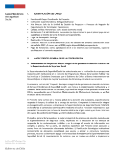 perfil de cargo - Superintendencia de Seguridad Social