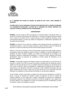 acuerdo por el que se ap - H. Congreso del Estado de Colima