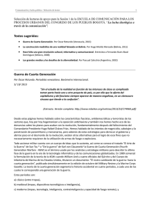 Comunicación, lucha política y guerra de cuarta generación