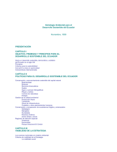 Estrategia Ambiental para el Desarrollo Sostenible del Ecuador