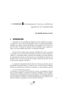 Criminalización de los conflictos agrarios en Guatemala