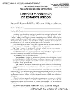 HISTORIA Y GOBIERNO DE ESTADOS UNIDOS Jueves