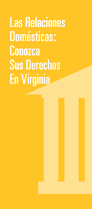 Las Relaciones Domésticas: Conozca Sus Derechos En Virginia