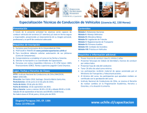 www.uchile.cl/capacitacion Especialización Técnicas de