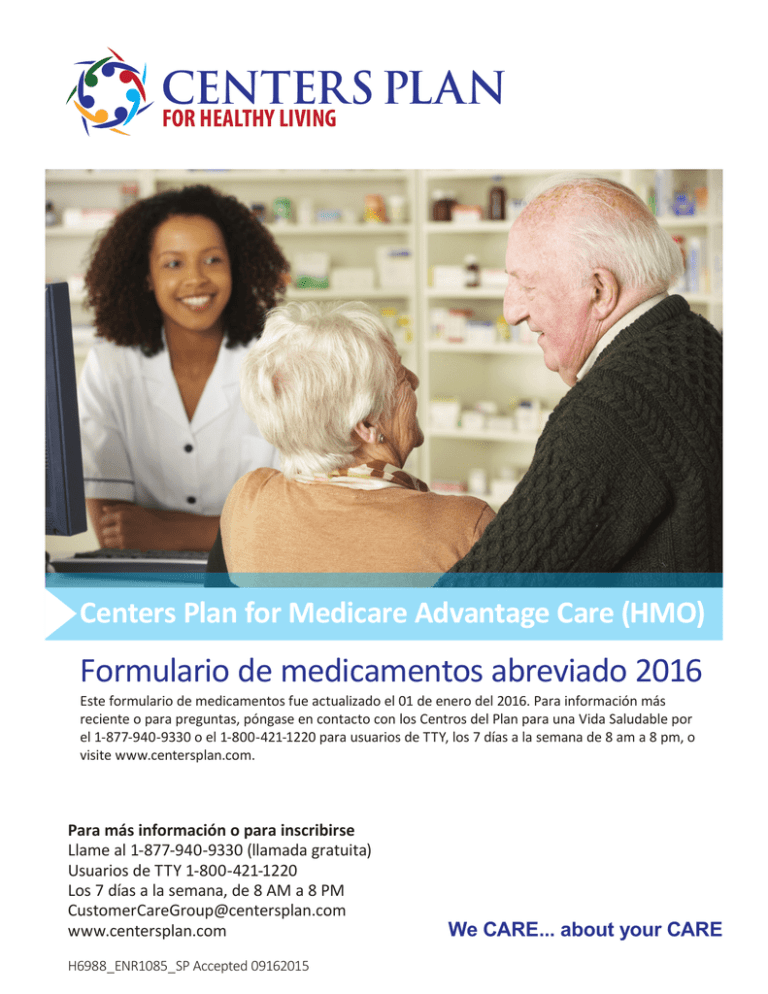 for healthy living centers plan