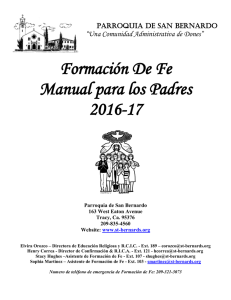 Formación De Fe Manual para los Padres 2016-17