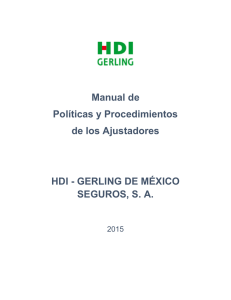 Manual de Políticas y Procedimientos de los Ajustadores HDI