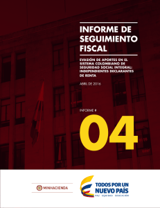 Informe de Seguimiento Fiscal - Ministerio de Hacienda y Crédito