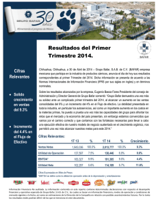 Resultados del Primer Trimestre 2014.