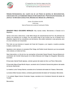 Versi&oacute;n Estenogr&aacute;fica - Senado de la Rep&uacute;blica