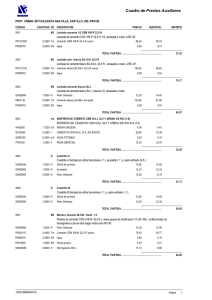 Cuadro de Precios Auxiliares