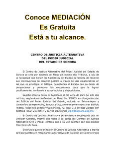 Conoce Mediación - Poder Judicial del Estado de Sonora