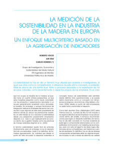 la medición de la sostenibilidad de la madera en europa. un