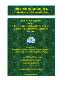 Plan de Emergencia MAGA 2001 - Ministerio de Agricultura