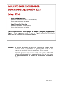 Ejercicio de Liquidación 2013 - Luis Alfonso Rojí, Asesores