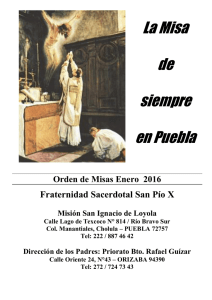 La Misa de siempre en Puebla