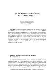 El contrato de compraventa de vivienda en Cuba