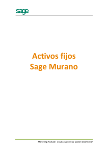 Activos fijos Sage Murano