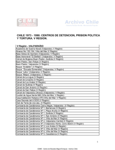 Chile. Centros de Detención, Prisión Política y