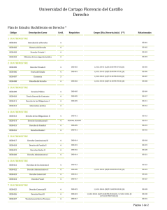 Universidad de Cartago Florencio del Castillo Derecho