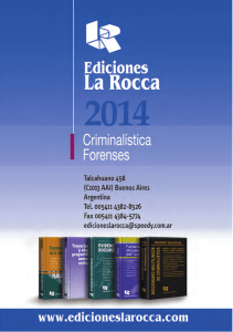 Criminalística y Forenses Catálogo general 2014