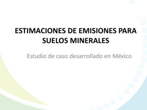 estimaciones de emisiones para suelos minerales