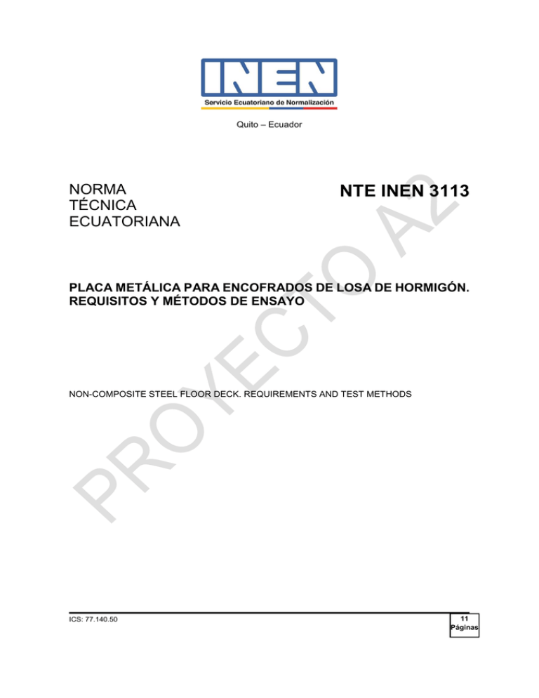 3113 - Servicio Ecuatoriano De Normalización