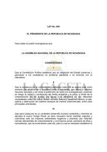 Ley especial de delitos contra el ambiente y los Recursos