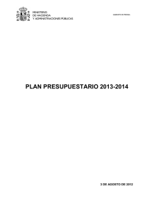 Plan Presupuestario 2013-2014 - Ministerio de Hacienda y