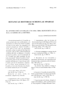 BOTANICAE HISTORIAE SCHEDULAE SPARSAE (32-36)