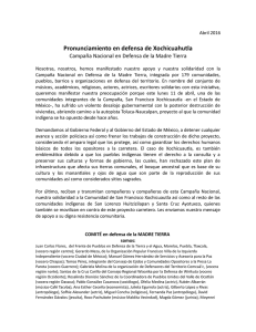 Pronunciamiento en defensa de Xochicuahutla