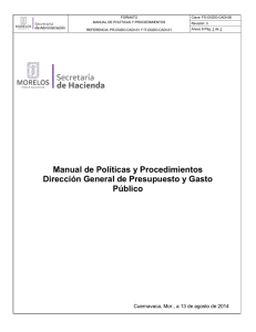 Manual de Políticas y Procedimientos Dirección General de