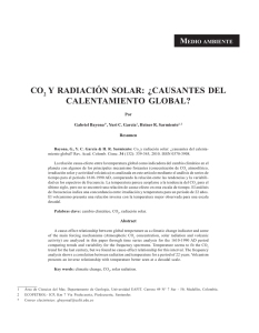 co y radiación solar: ¿causantes del calentamiento global?