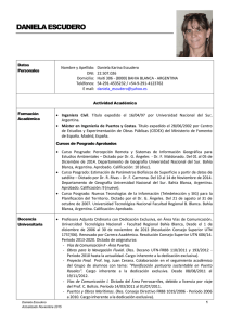 ESCUDERO, Daniela Karina - Universidad Tecnológica Nacional