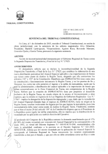 SENTENCIA DEL TRIBUNAL CONSTITUCIONAL En Lima, al 1 de