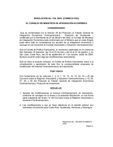 RESOLUCIÓN No. 128- 2004 (COMIECO-XXX) EL