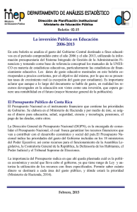 La inversión Pública en Educación 2006-2013