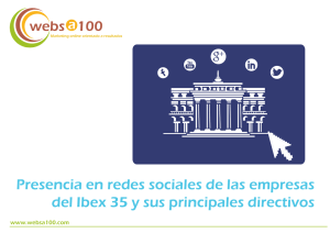 la presencia en redes sociales de las empresas del IBEX 35 y sus