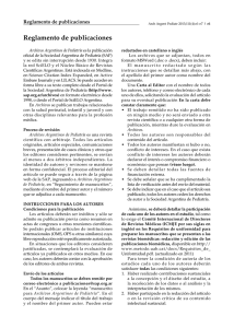 Reglamento de publicaciones - Sociedad Argentina de Pediatria