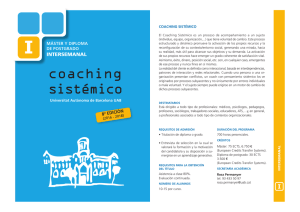 coaching sistémico - Escuela de Terapia Familiar Hospital Sant Pau