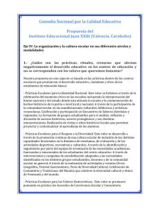 Consulta Nacional por la Calidad Educativa Propuesta del Instituto