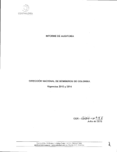 Informe de Auditoria 2013 y 2014 - Dirección Nacional de Bomberos