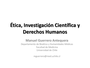 Ética, investigación científica y Derechos Humanos. Profesor