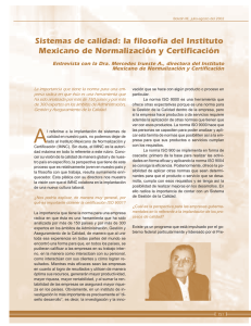 la filosofía del Instituto Mexicano de Normalización y Certificación