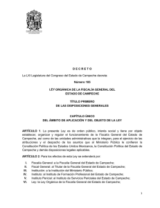 Ley Orgánica de la Fiscalía General del Estado de Campeche